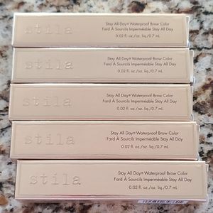 NWOT 5 Boxes Stila Dark Brown Brow "Stay All Day"